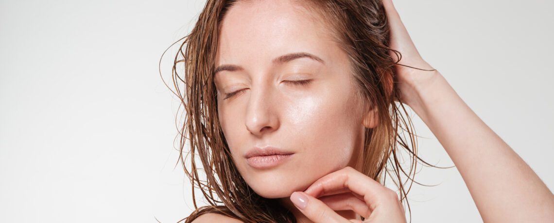 Relaxed woman with closed eyes